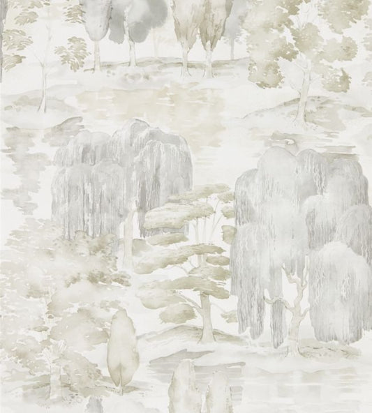 Waterperry Wallpaper - Ivory/Stone - DWAP216280 - Sanderson
