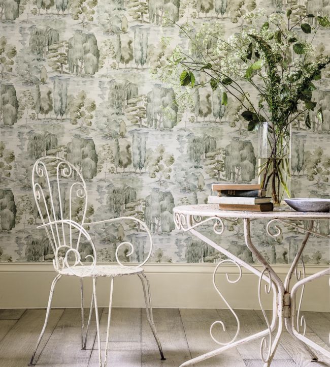 Waterperry Wallpaper - Willow/Olive - DWAP216283 - Sanderson