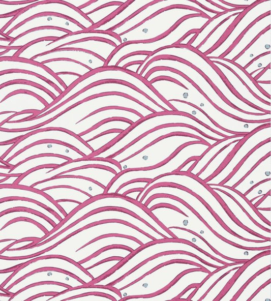 Waves Wallpaper - Fuchsia - AT9877 - Anna French
