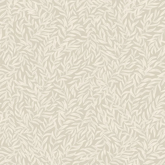 Whimsical Willow Wallpaper - Vintage Cream on Stone - Lucie Annabel