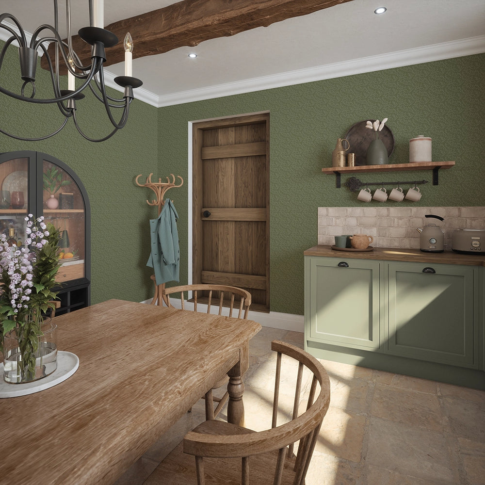 Whispering Leaves Wallpaper - Olive Tree - Lucie Annabel