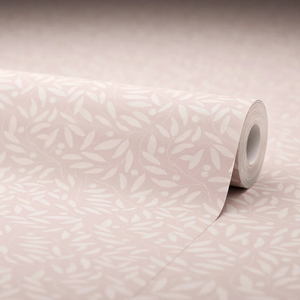 Whispering Leaves Wallpaper - Vintage Rose - Lucie Annabel