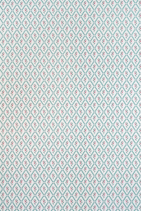 Wild Strawberry Trellis Wallpaper - Vintage Cream - BG2600202 - Barneby Gates