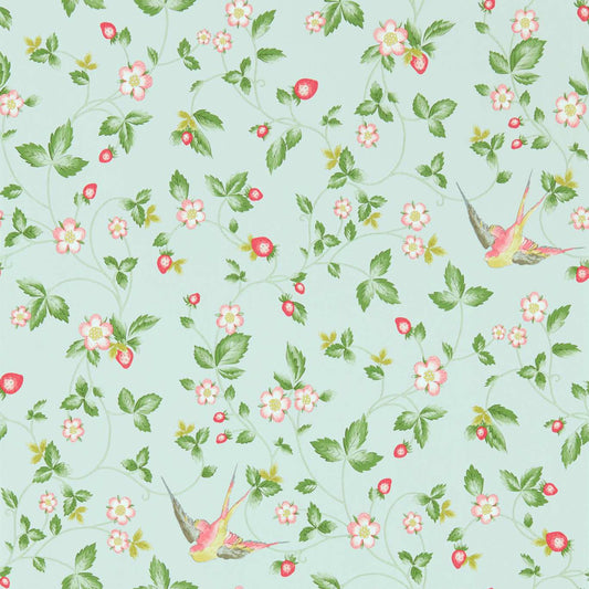 Wild Strawberry Wallpaper - Dove - Clarke & Clarke
