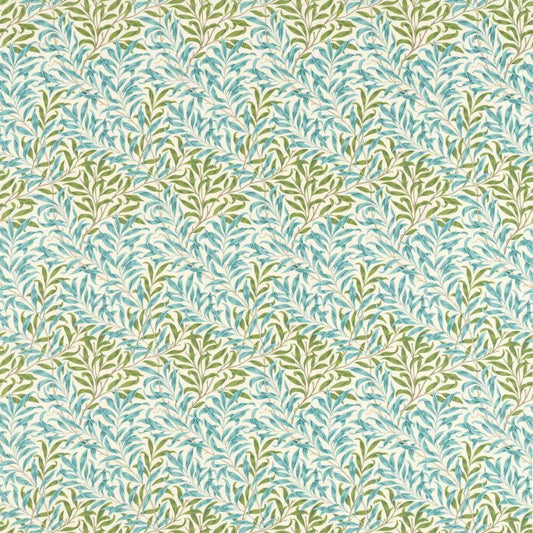 Willow Bough Outdoor Fabric - Nettle/Sky Blue - 227112 - Morris & Co