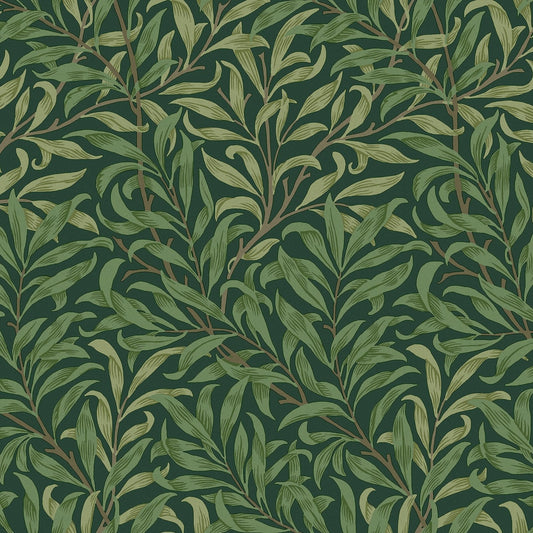 Willow Bough Wallpaper - Deep Green - 124247 - William Morris AH