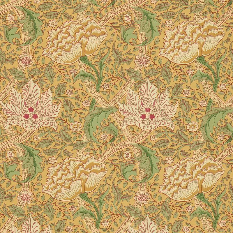 Windrush Wallpaper - Gold/Thyme - DMI1W6102 - Morris & Co