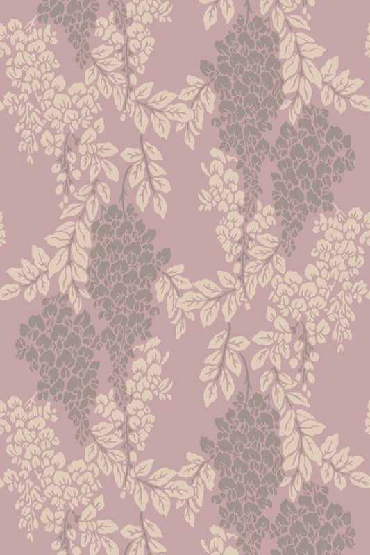 Wisteria Wallpaper - Cinder Rose - 2209