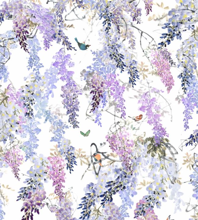 Wisteria Fall Panel A Wallpaper - Lilac - DWAP216296 - Sanderson
