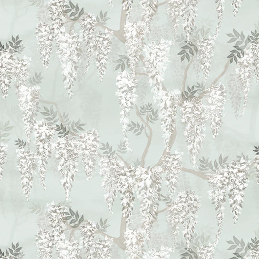 Wisteria Lane Wallpaper - Mist Green & Vintage Grey - Lucie Annabel