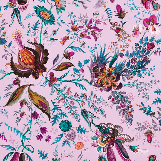 Wonderland Floral Wallpaper - Amethyst/Lapis/Ruby - HSRW113066 - Harlequin