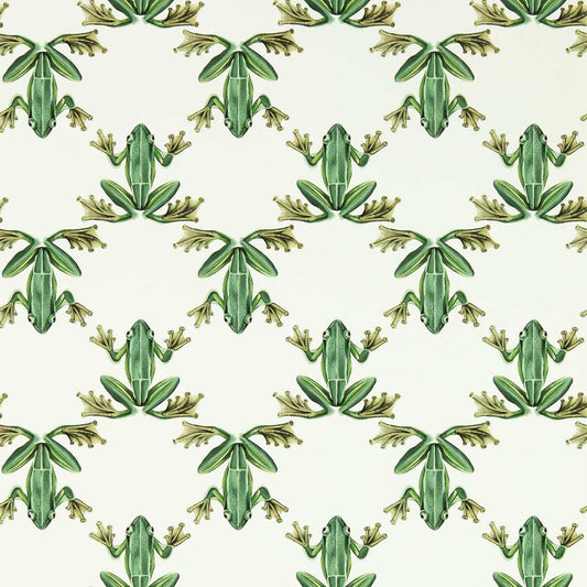 Wood Frog Wallpaper - Forest/Chalk - HC4W113011 - Harlequin