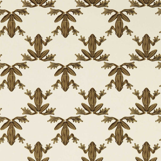 Wood Frog Wallpaper - Gold/Parchment - HC4W113013 - Harlequin