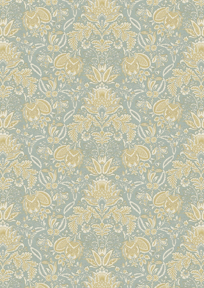 Wykeham Wallpaper - Silver - Lewis & Wood