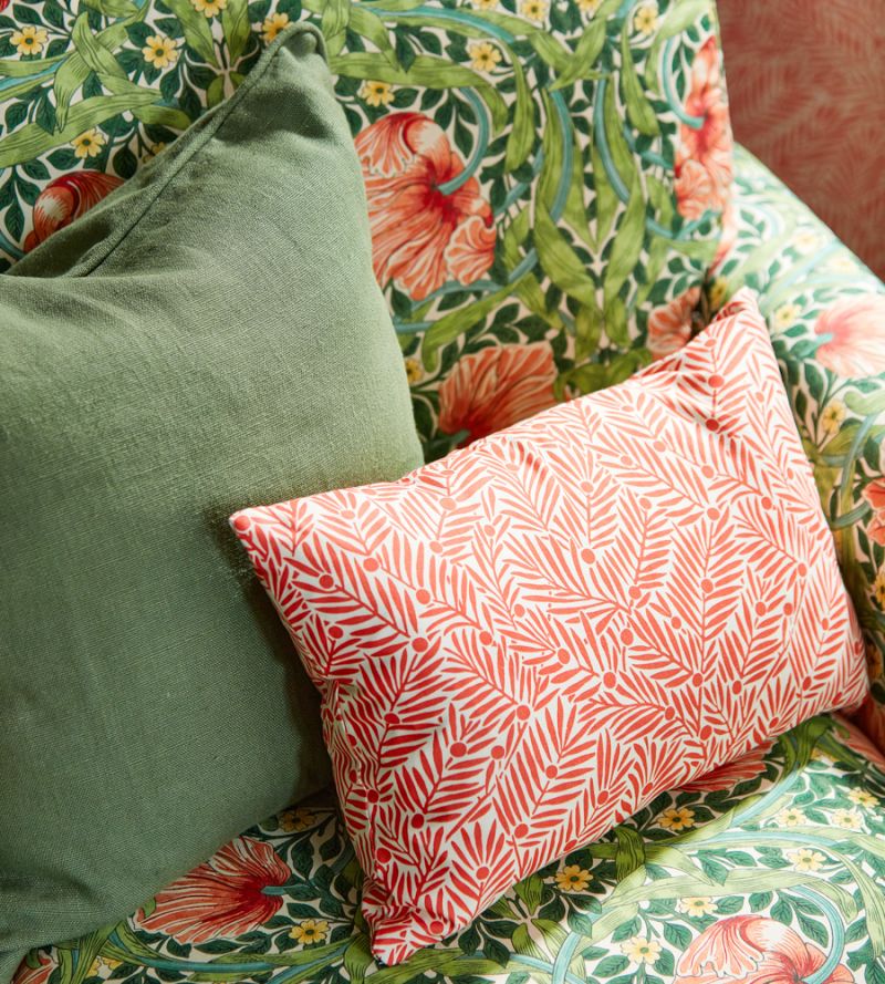Yew & Aril Fabric - Watermelon - 227226 - Morris & Co