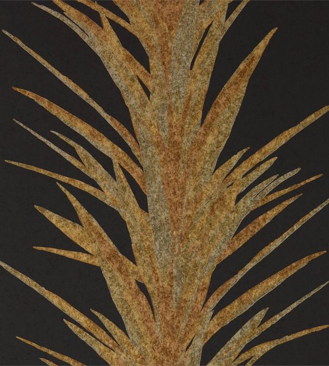 Yucca Wallpaper - Charcoal/Gold - DGLW216651 - Sanderson