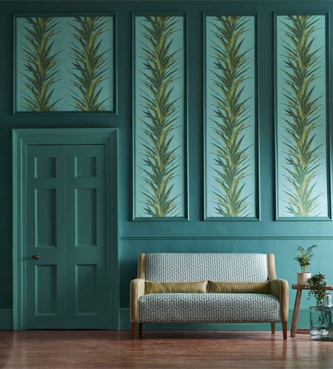 Yucca Wallpaper - Sky/Green - DGLW216648 - Sanderson