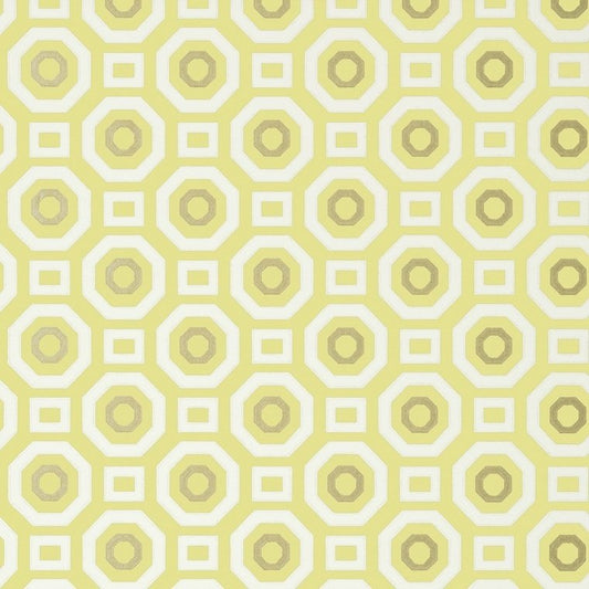 Zane Wallpaper - Metallic Gold on Citron - AT6035 - Anna French
