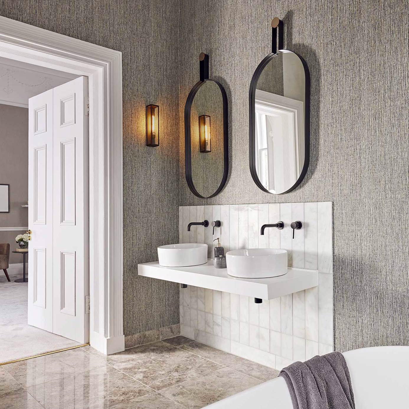 Zela Wallpaper - Titanium - HM6W112186 - Harlequin
