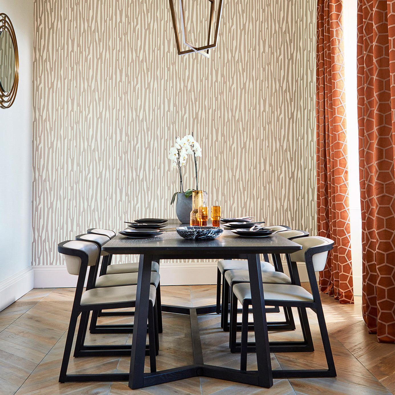 Zendo Wallpaper - Rose Gold - HM6W112169 - Harlequin