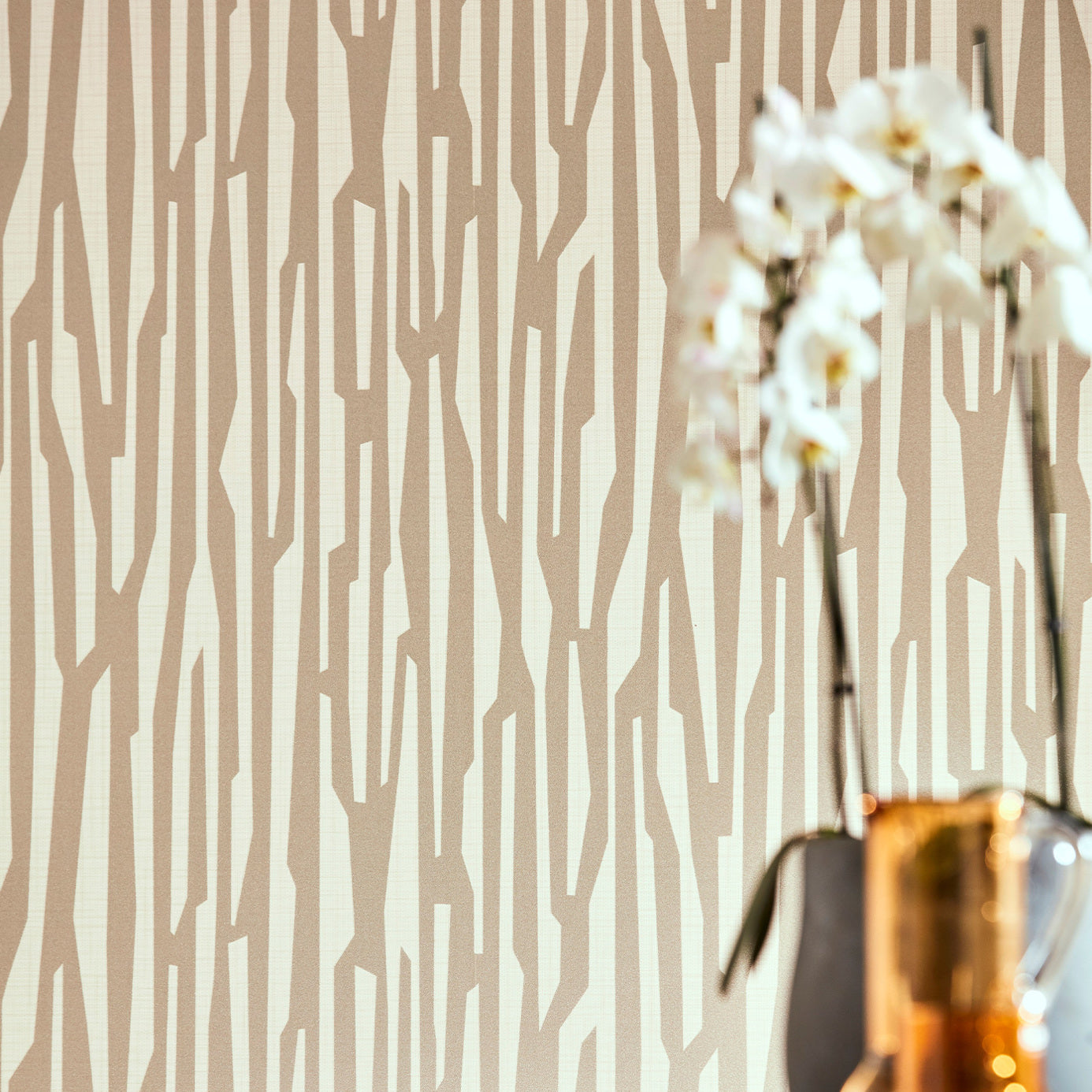 Zendo Wallpaper - Rose Gold - HM6W112169 - Harlequin