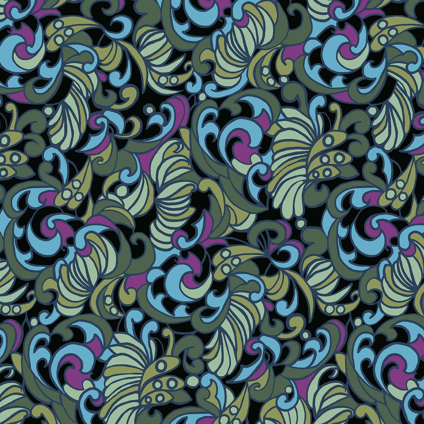 Zennor Wallpaper - Ocean - House of Hackney