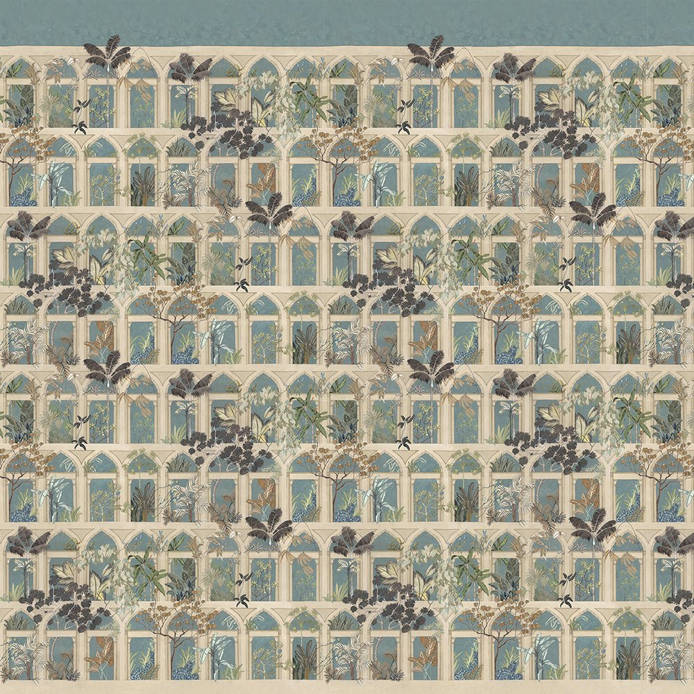Abandoned Arches Panel Wallpaper - Celadon & Stone - Josephine Munsey - JMW-100501 - Premier Wallcovering