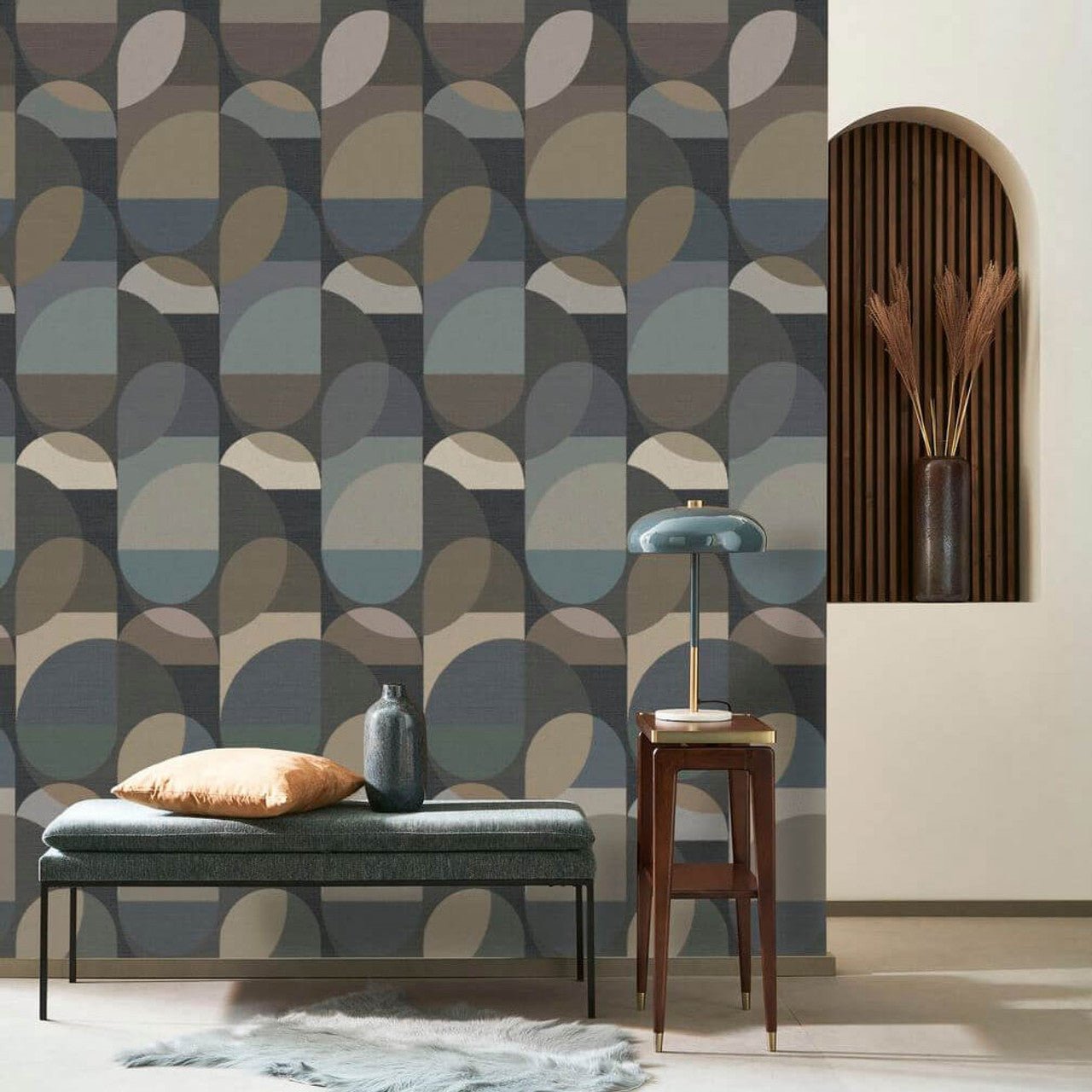Abby Carnaby Street Wallpaper - Noir Fusain - Casadeco - 200491109 - Premier Wallcovering