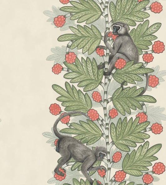 Acacia Wallpaper - Olive & Coral on Parchment - 109/11051 - Cole & Son - Premier Wallcovering