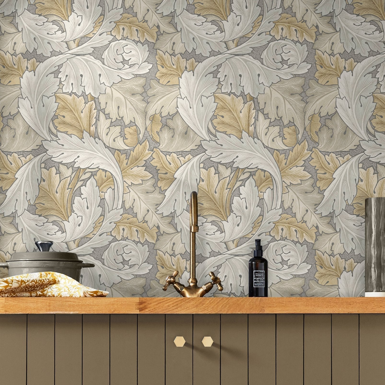 Acanthus Wallpaper - Neutral - 124226 - William Morris AH - Premier Wallcovering
