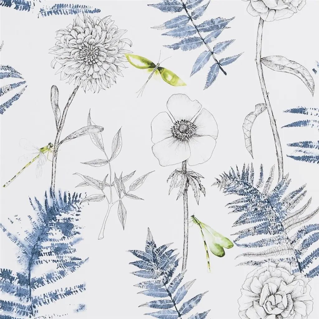 Acanthus Wallpaper - Indigo - PDG1022/01 - Designers Guild