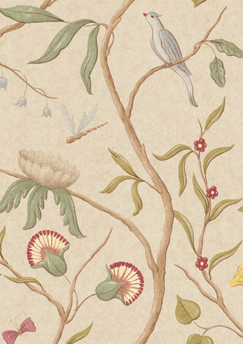 Adam's Eden Wallpaper - Taupe - Lewis & Wood - Premier Wallcovering