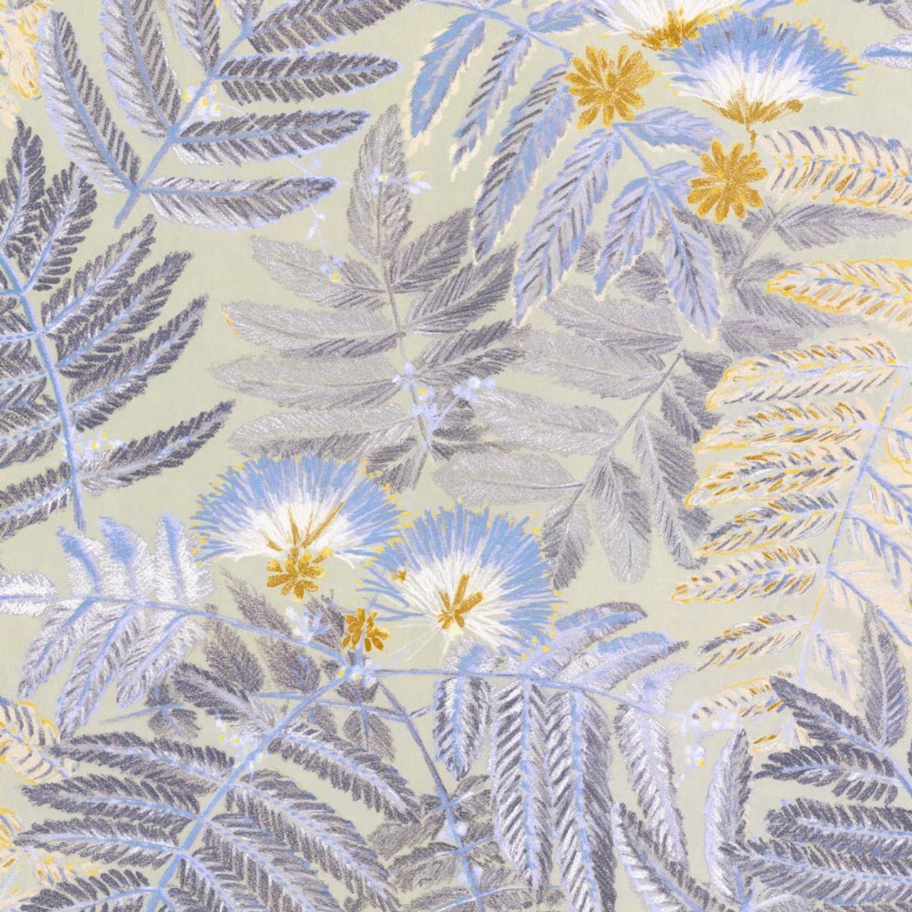 Albizia Botanica Wallpaper - Beige Lin - Casadeco - 85891423 - Premier Wallcovering
