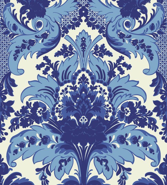 Aldwych Wallpaper - Multi Blue on White - 94/5025 - Cole & Son - Premier Wallcovering