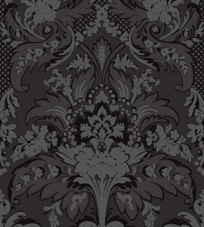 Aldwych Wallpaper - Glitter Silver on Black - 94/5030 - Cole & Son - Premier Wallcovering