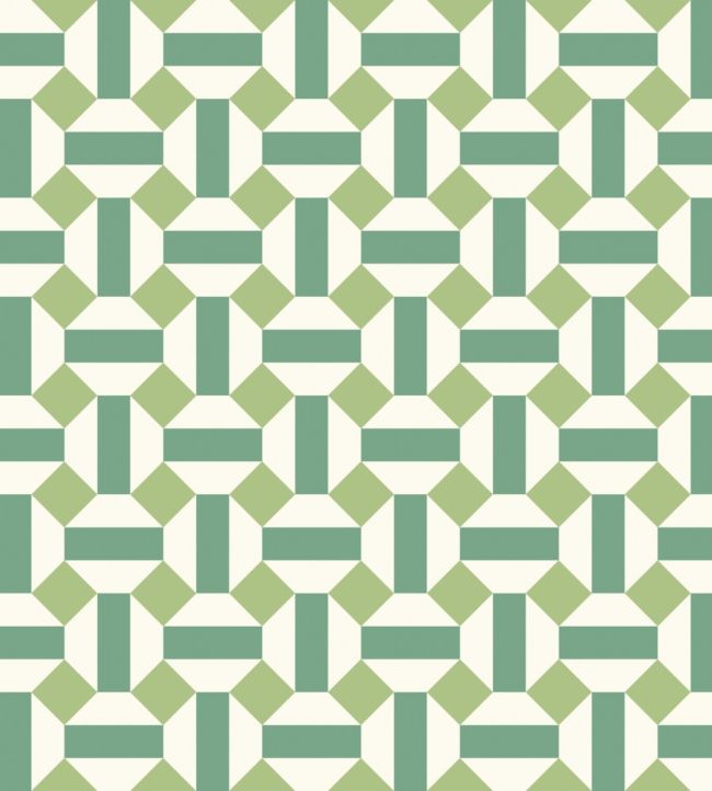 Alicatado Wallpaper - Leaf Greens on Chalk - 117/12038 - Cole & Son - Premier Wallcovering