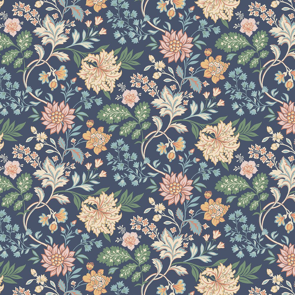 Alicia Wallpaper - Deep Blue - Boråstapeter - 2008 - Premier Wallcovering