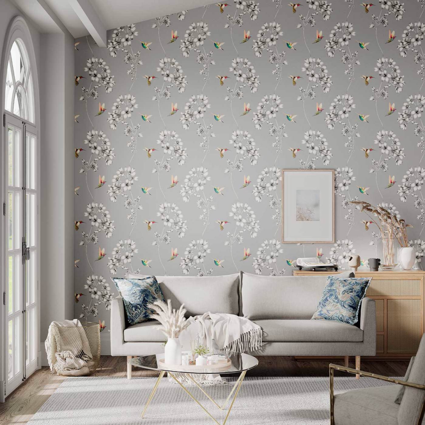 Amazilia Wallpaper - French Grey/Stone - HTEW112605 - Harlequin - Premier Wallcovering