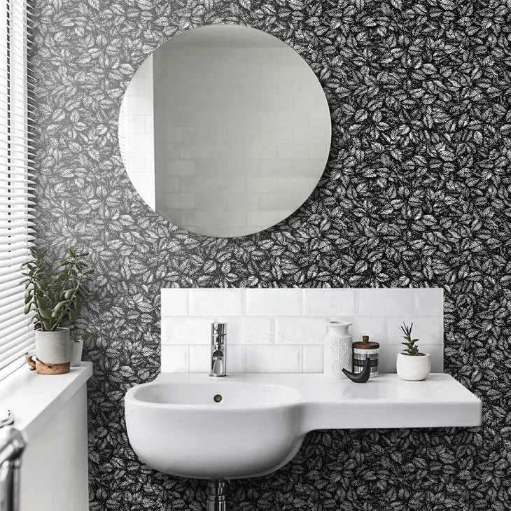 Amorina Wallpaper - Black & White - Boråstapeter - 1773 - Premier Wallcovering