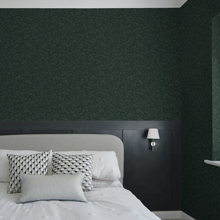 Amorina Wallpaper - Black & Green - Boråstapeter - 1771 - Premier Wallcovering