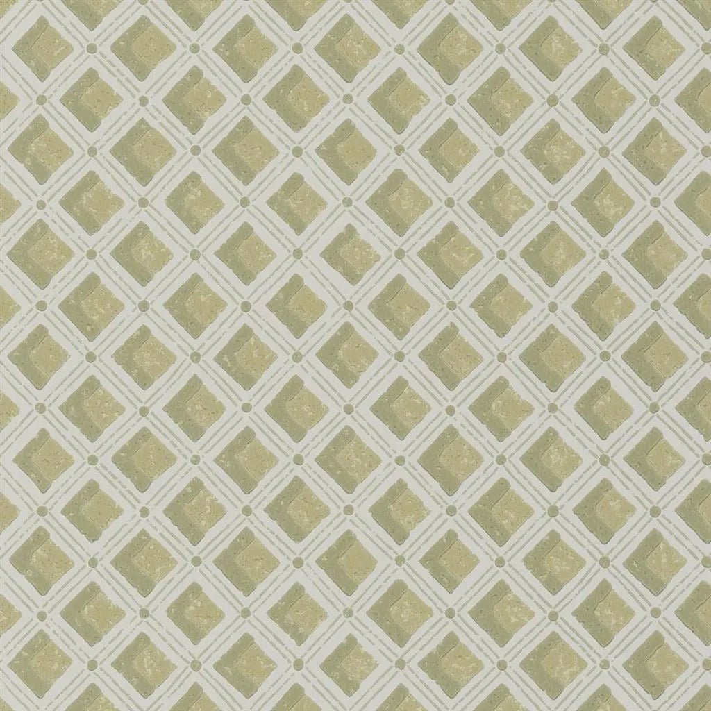 Amsee Geometric Wallpaper - Moss - English Heritage - PEH0002/05Wallpaper199