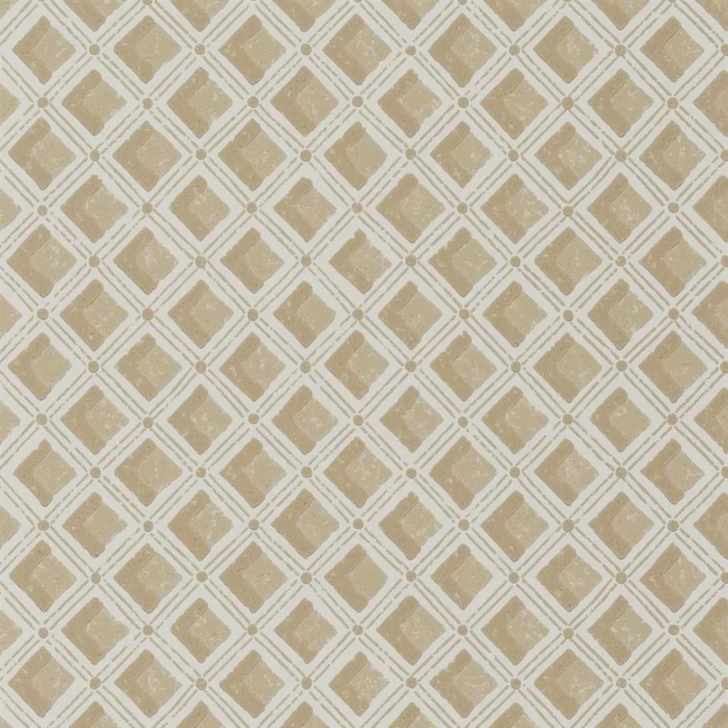 Amsee Geometric Wallpaper - Sandstone - English Heritage - PEH0002/06Wallpaper199