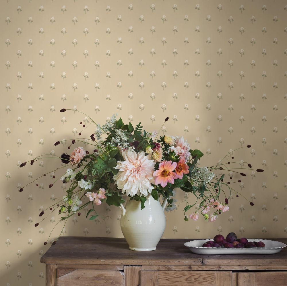 Anemone Wallpaper - Ochre - Boråstapeter - 6972 - Premier Wallcovering