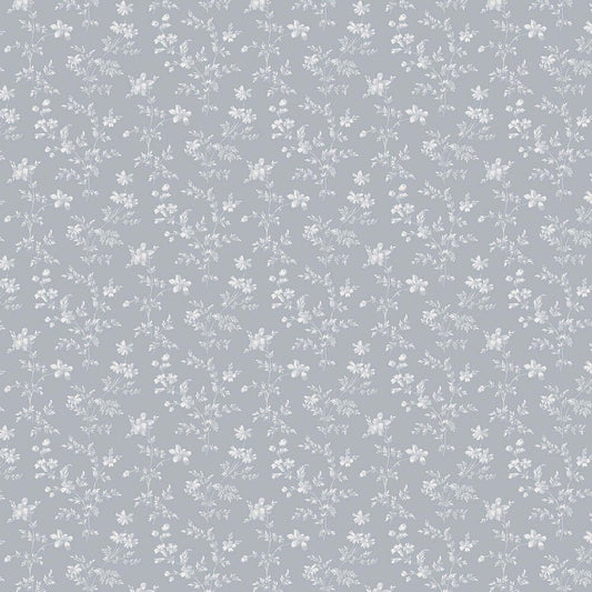 Angsblomma Wallpaper - Dove Blue - Boråstapeter - 3272 - Premier Wallcovering