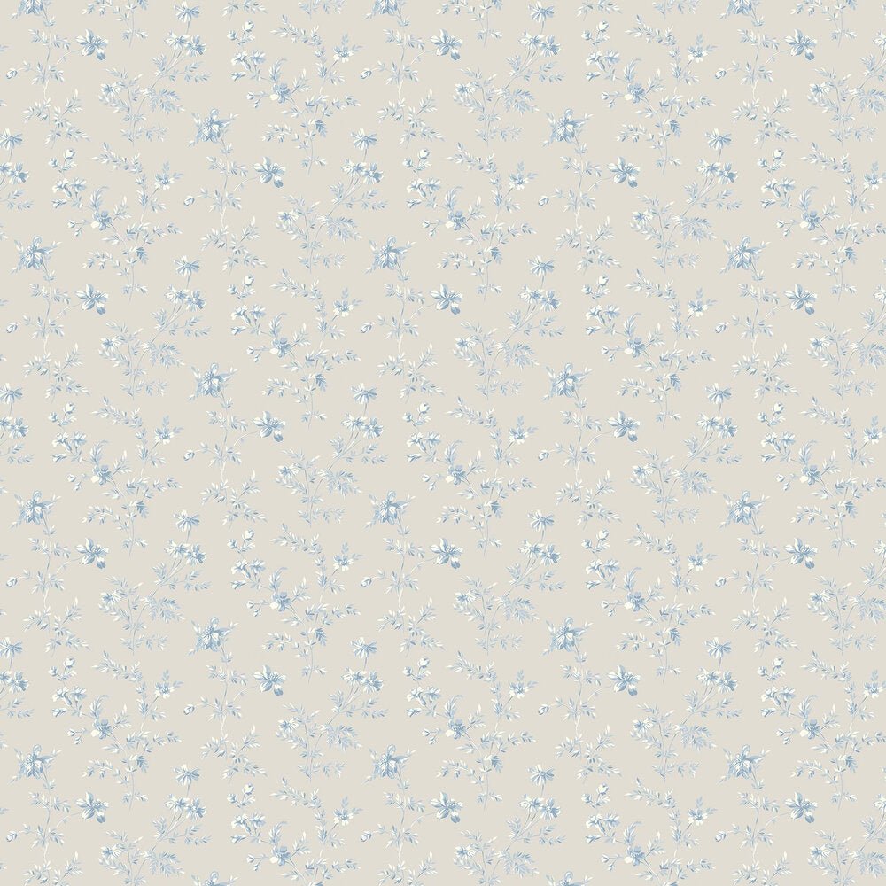 Angsblomma Wallpaper - Blue - Boråstapeter - 3273 - Premier Wallcovering