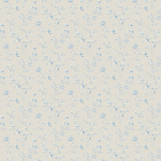 Angsblomma Wallpaper - Blue - Boråstapeter - 3273 - Premier Wallcovering