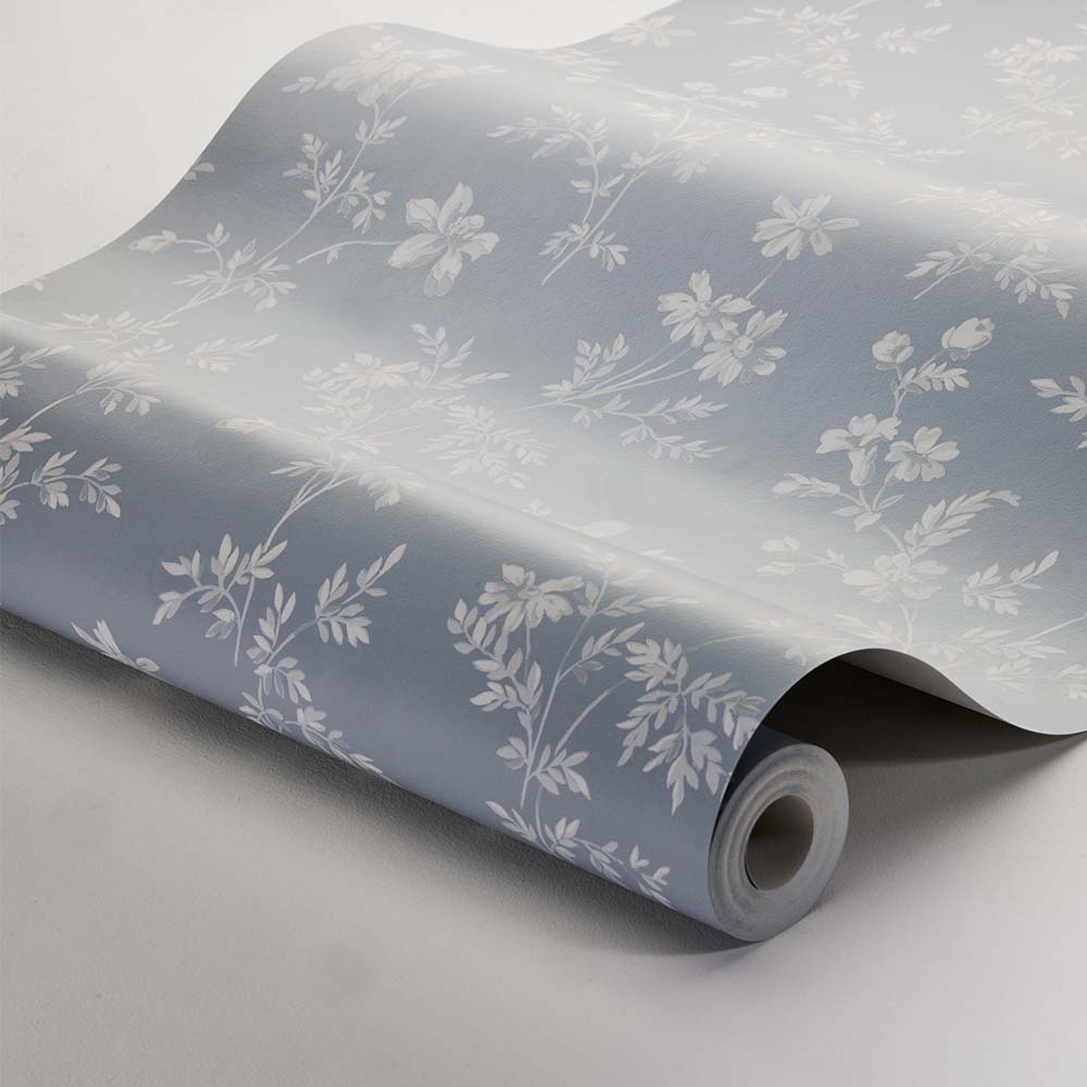 Angsblomma Wallpaper - Dove Blue - Boråstapeter - 3272 - Premier Wallcovering