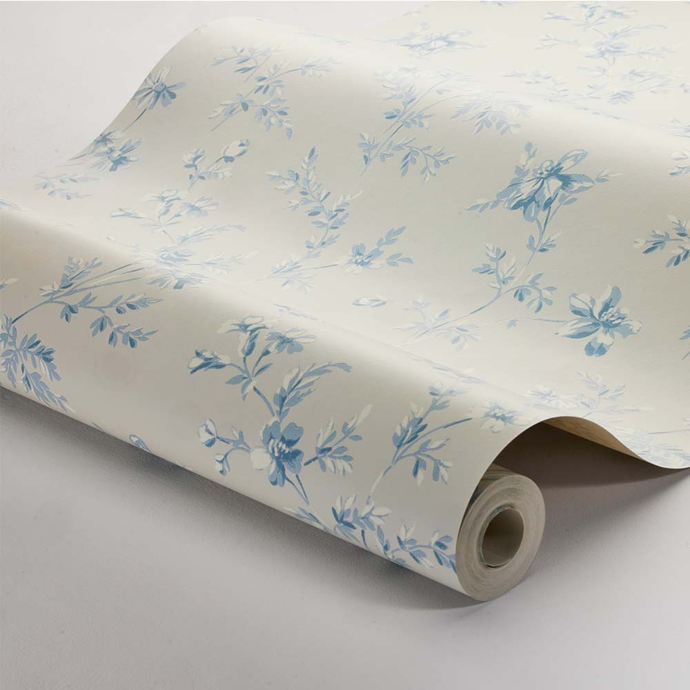 Angsblomma Wallpaper - Blue - Boråstapeter - 3273 - Premier Wallcovering