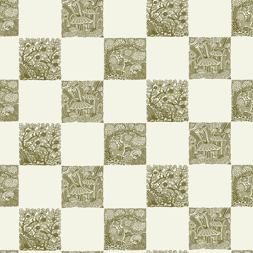 Animal Check Wallpaper - Trixie - Ringhill White - Josephine Munsey - ANI-032-044 - Premier Wallcovering
