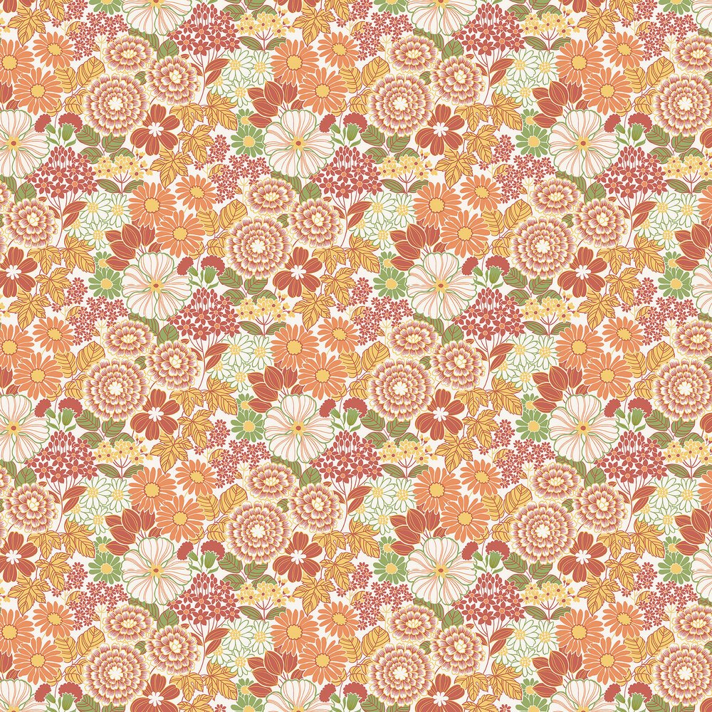 Anita Wallpaper - Orange - Boråstapeter - 2035 - Premier Wallcovering